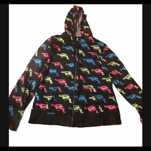 Gun zip up hoodie